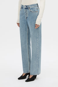Cropped view CAMILLA AND MARC Rune Denim Jean in Light Blue.