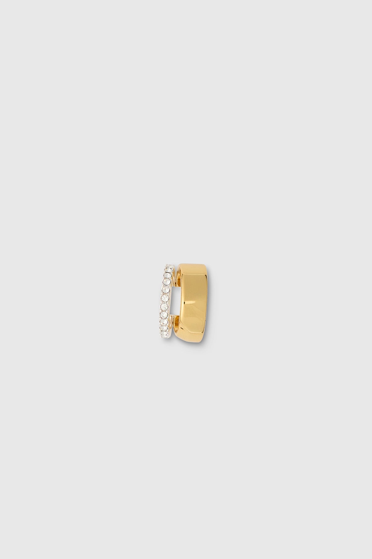 Front view CAMILLA AND MARC Ryker Mini Ear Cuff in two‑tone 18k gold.