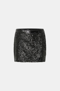 Sabel Sequins Mini Skirt - CAMILLA AND MARC Sabel black sequin micro mini skirt