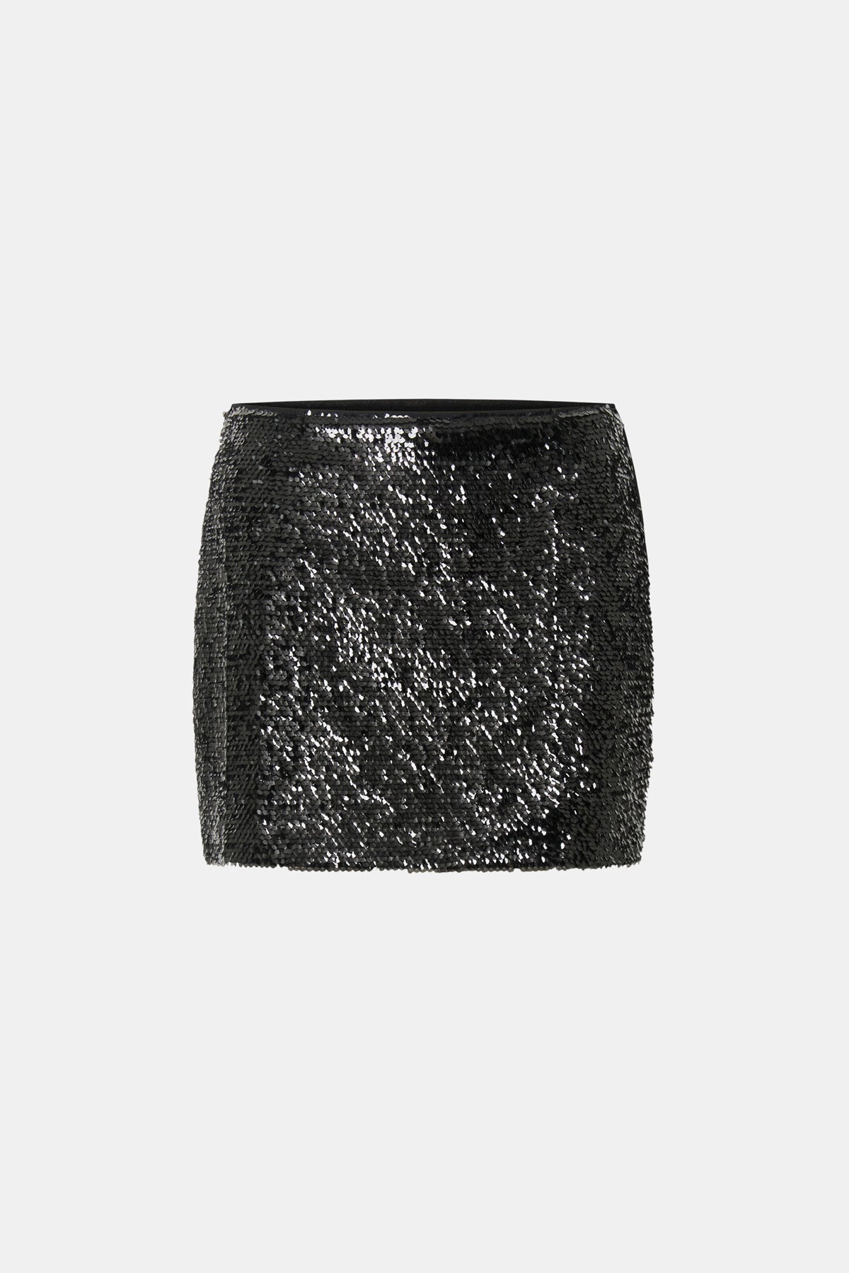 Ghost view CAMILLA AND MARC Sabel Skirt in Black with sequin finish and micro‑mini silhouette.