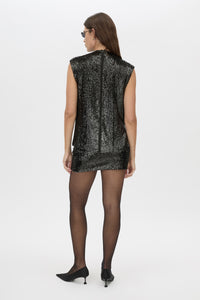 Sabel Sequins Mini Skirt - CAMILLA AND MARC Sabel black sequin micro mini skirt