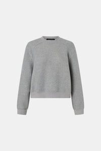 Ghost View - CAMILLA AND MARC Savannah Crew Neck Tracksuit Top in grey marle fleece. 