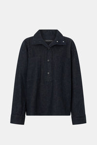 Scope Denim Pullover - CAMILLA AND MARC Scope quarter button down pullover in ink