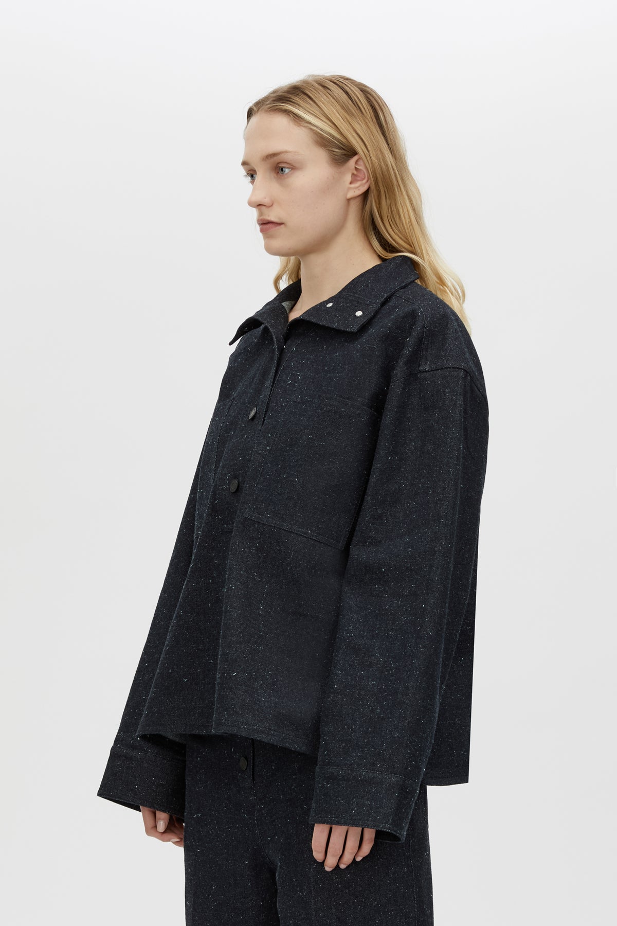 Scope Denim Pullover - CAMILLA AND MARC Scope quarter button down pullover in ink