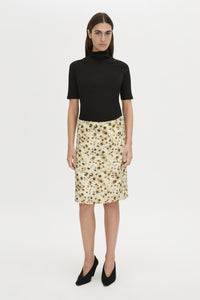 Front-styled view CAMILLA AND MARC Sentra Midi Skirt in Sentra print with knee-length pencil‑skirt design.