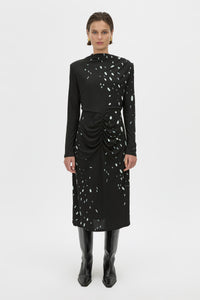 Skyward Long Sleeve Printed Dress