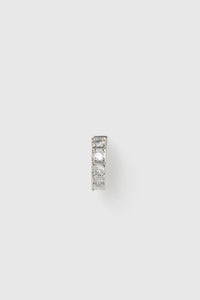 Front ghost view CAMILLA AND MARC Sloane Ear Cuff in Silver rhodium plating.