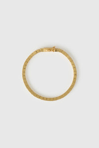 Top ghost view CAMILLA AND MARC Sloane Bracelet in Gold finished with 18k gold plating.