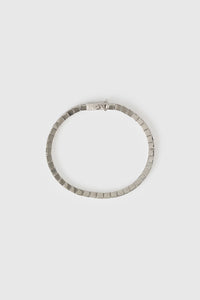 Top ghost view CAMILLA AND MARC Sloane Bracelet in Silver finished with rhodium plating.