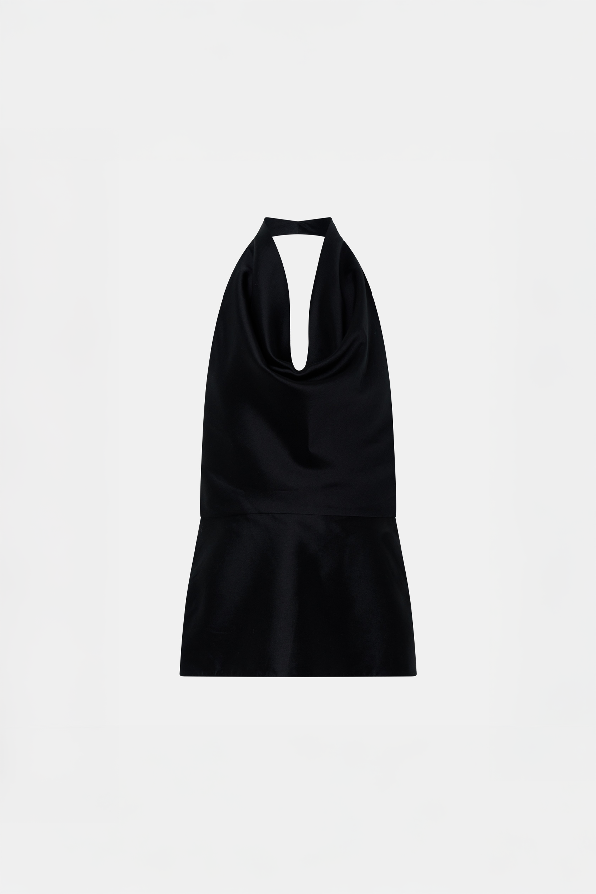 Ghost view CAMILLA AND MARC Sona Top in black with halter‑neck cowl neckline.