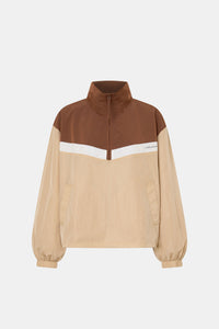 Ghost view CAMILLA AND MARC Storm Colour Block Pullover in mocha and bone.