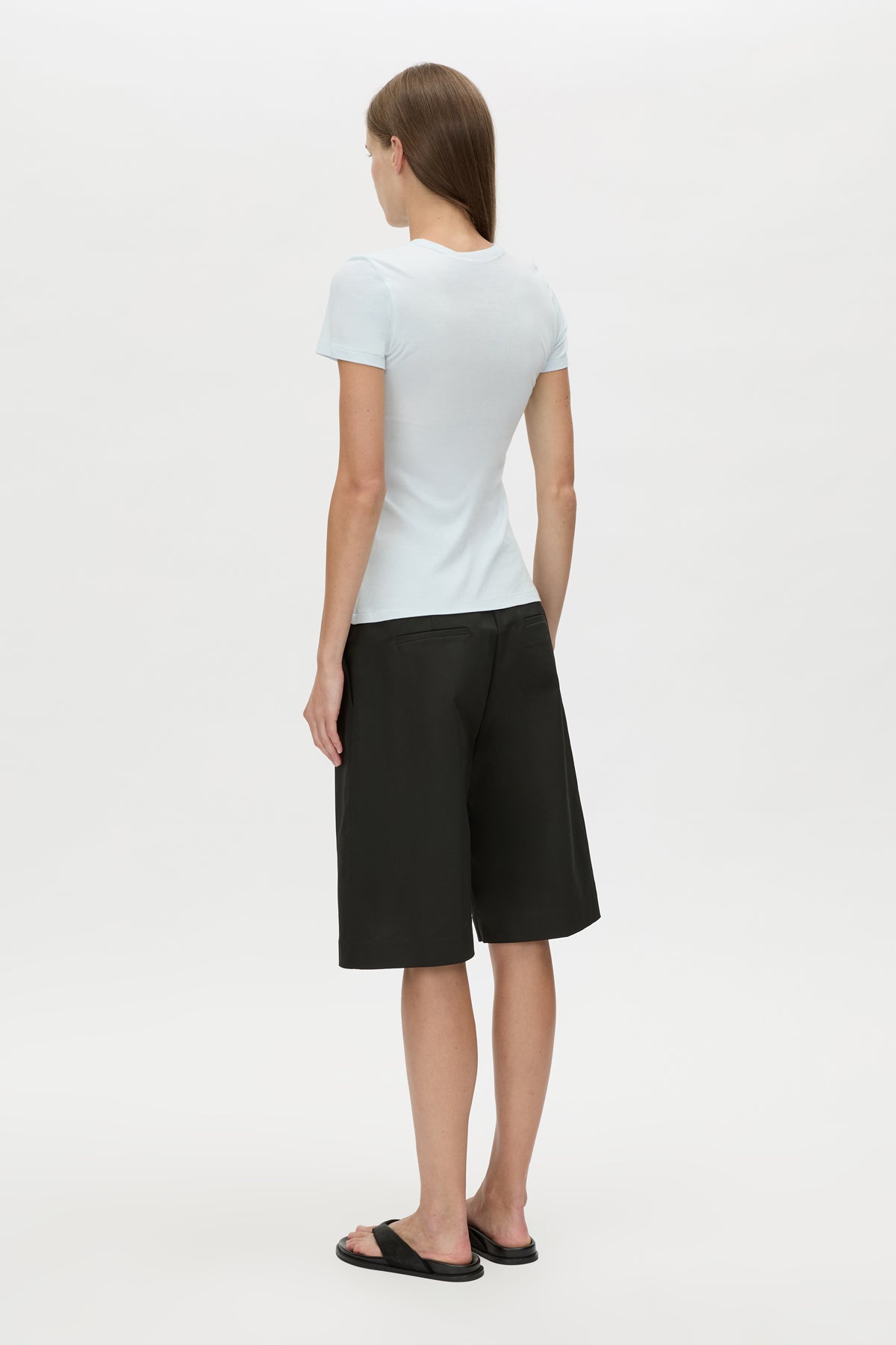 Suvero Slim Fit Logo Tee - CAMILLA AND MARC Suvero slim fit printed blue cotton blend t-shirt with a centre front contrast logo