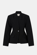 Tala Fitted Collarless Blazer