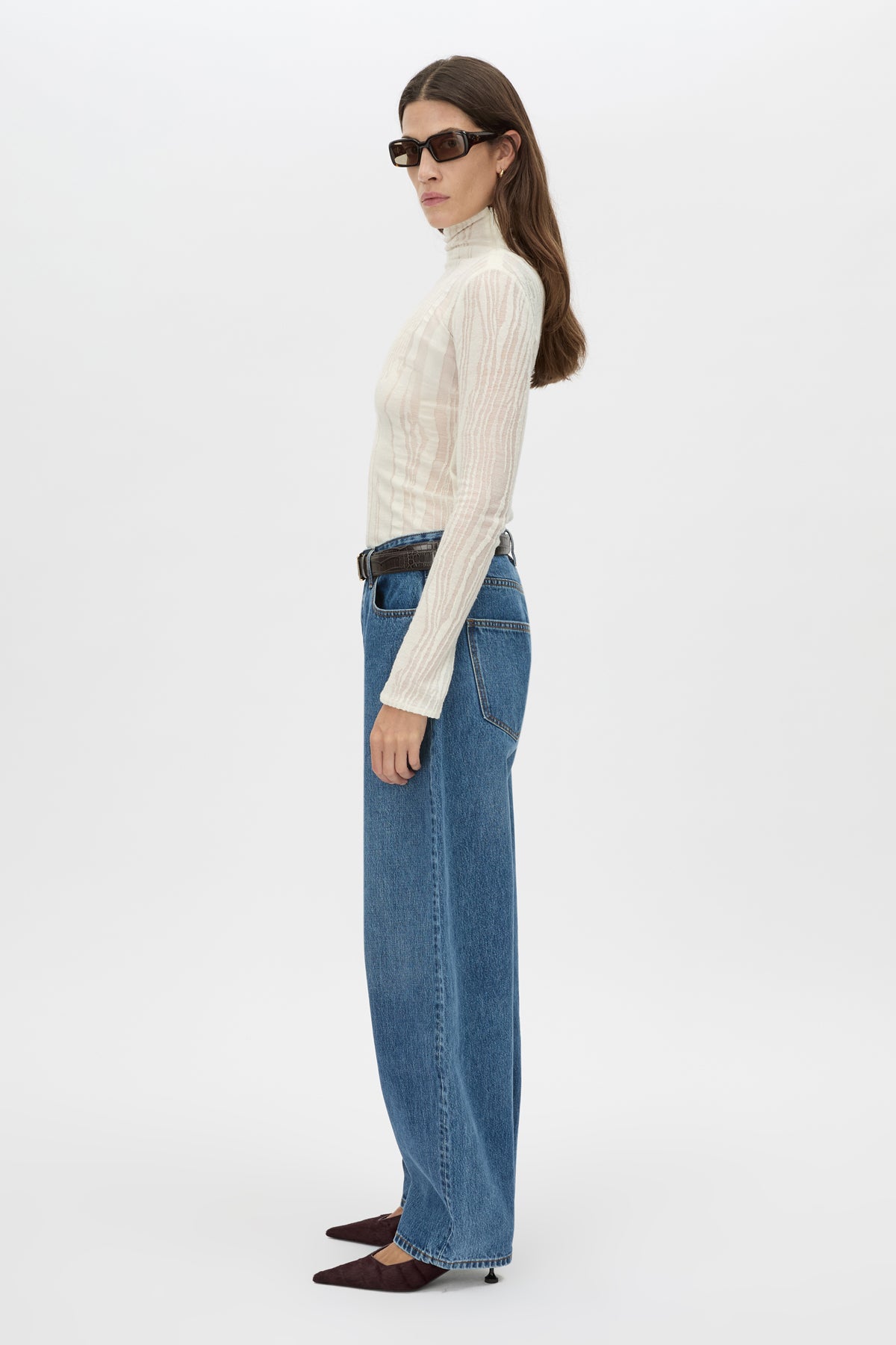 Tatum Denim Jean - CAMILLA AND MARC Tatum barrel leg low-rise denim jean in classic blue