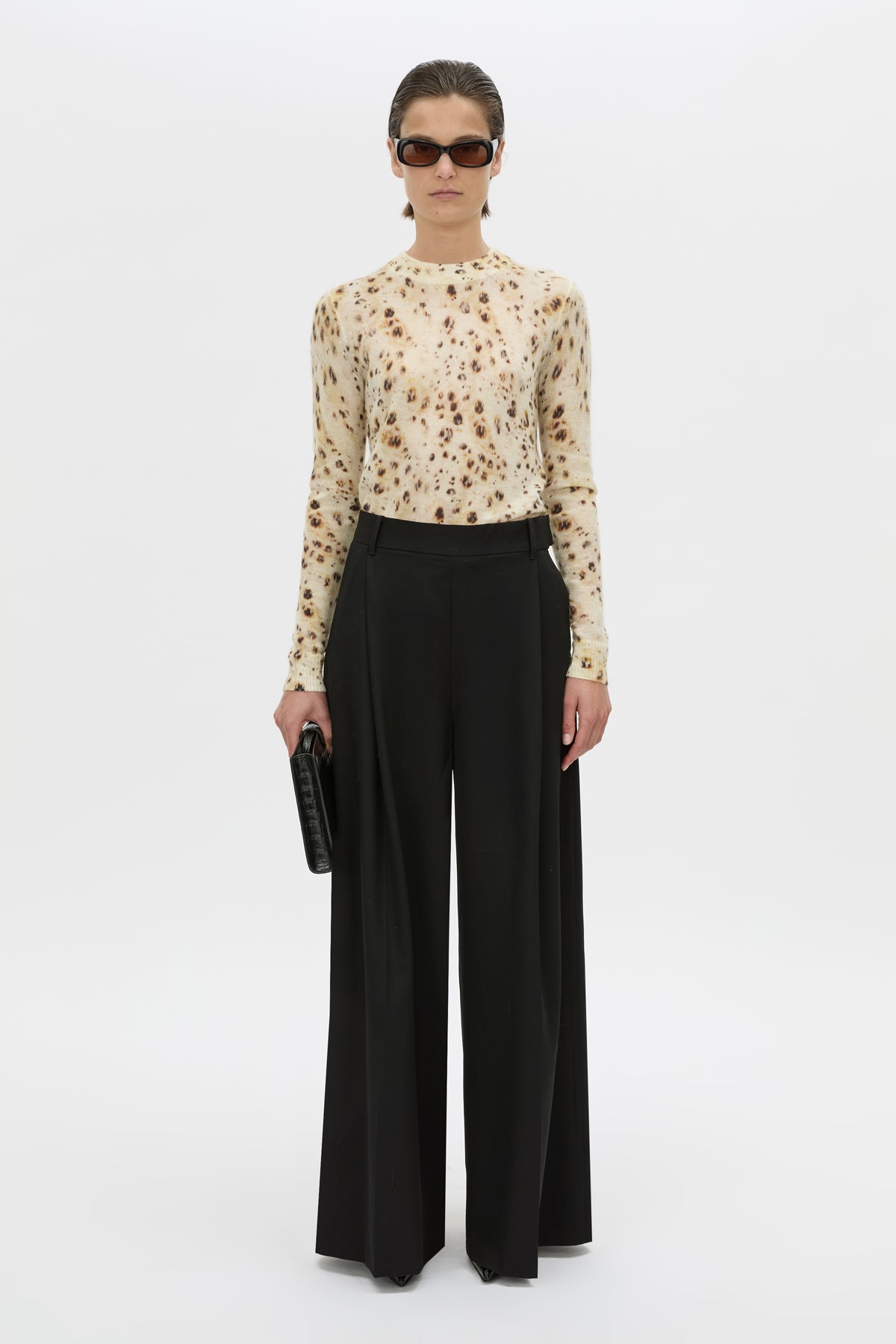 Teneva Printed Knit Sweater