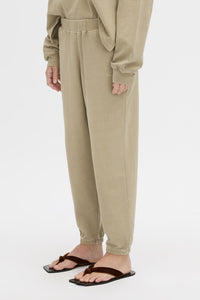 Cropped view CAMILLA AND MARC Thome Emb Track Pant in garment-dyed oyster.
