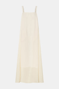 Ghost view CAMILLA AND MARC Tove Maxi Dress in Cream with a sleeveless silhouette and contrasting satin trim. 