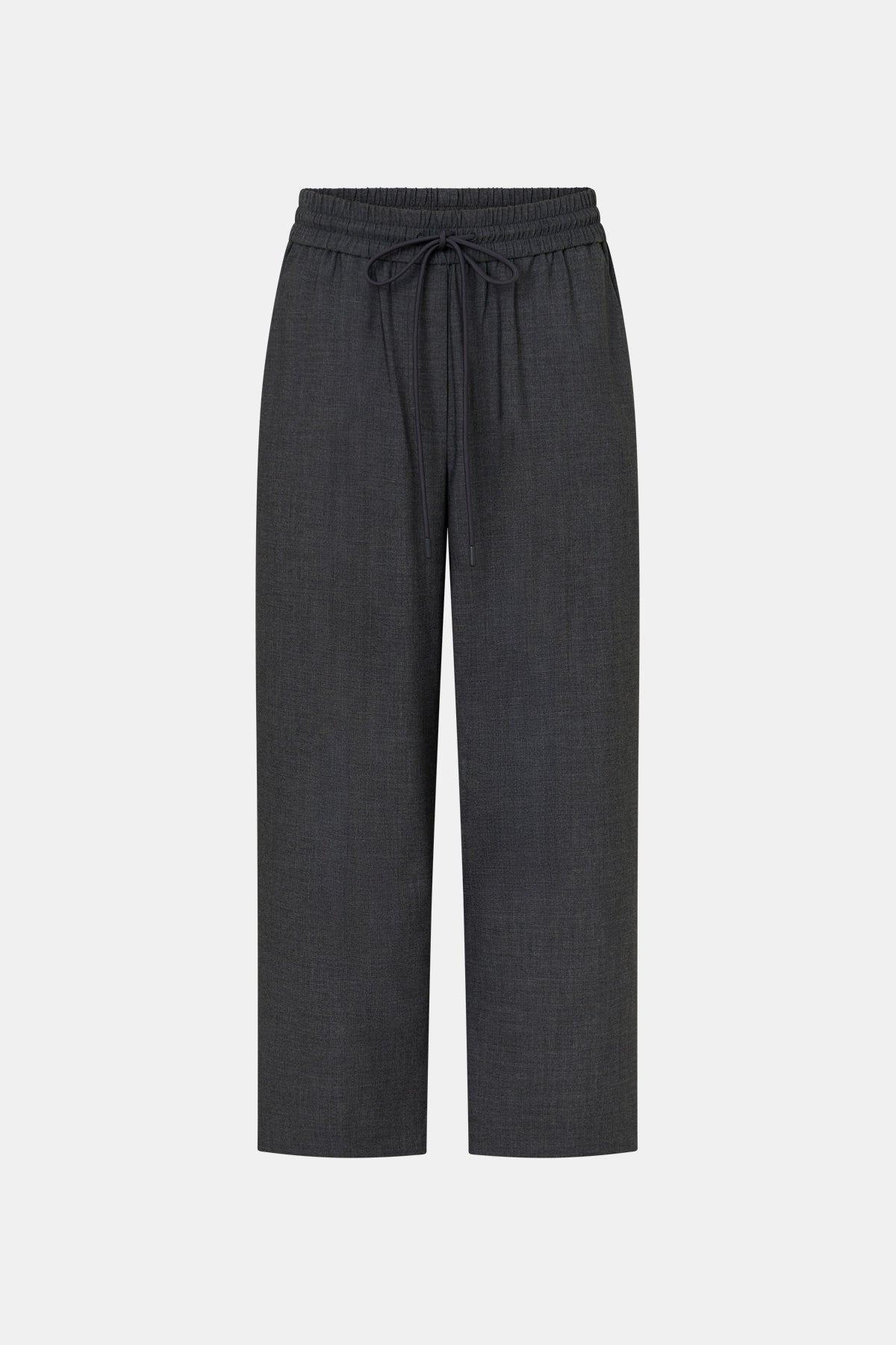 Ghost view CAMILLA AND MARC Vector Crop Pant in Charcoal Grey with soft suiting fabrication.