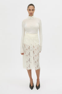 Zemira Lace Midi Skirt