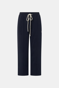 Ghost view CAMILLA AND MARC Zylus straight-leg tracksuit pant in navy with embroidered monogram.