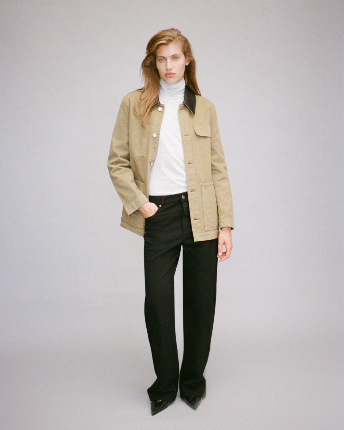 CAMILLA AND MARC PF26 Collection - Luca Denim Utility Jacket in Camel.
