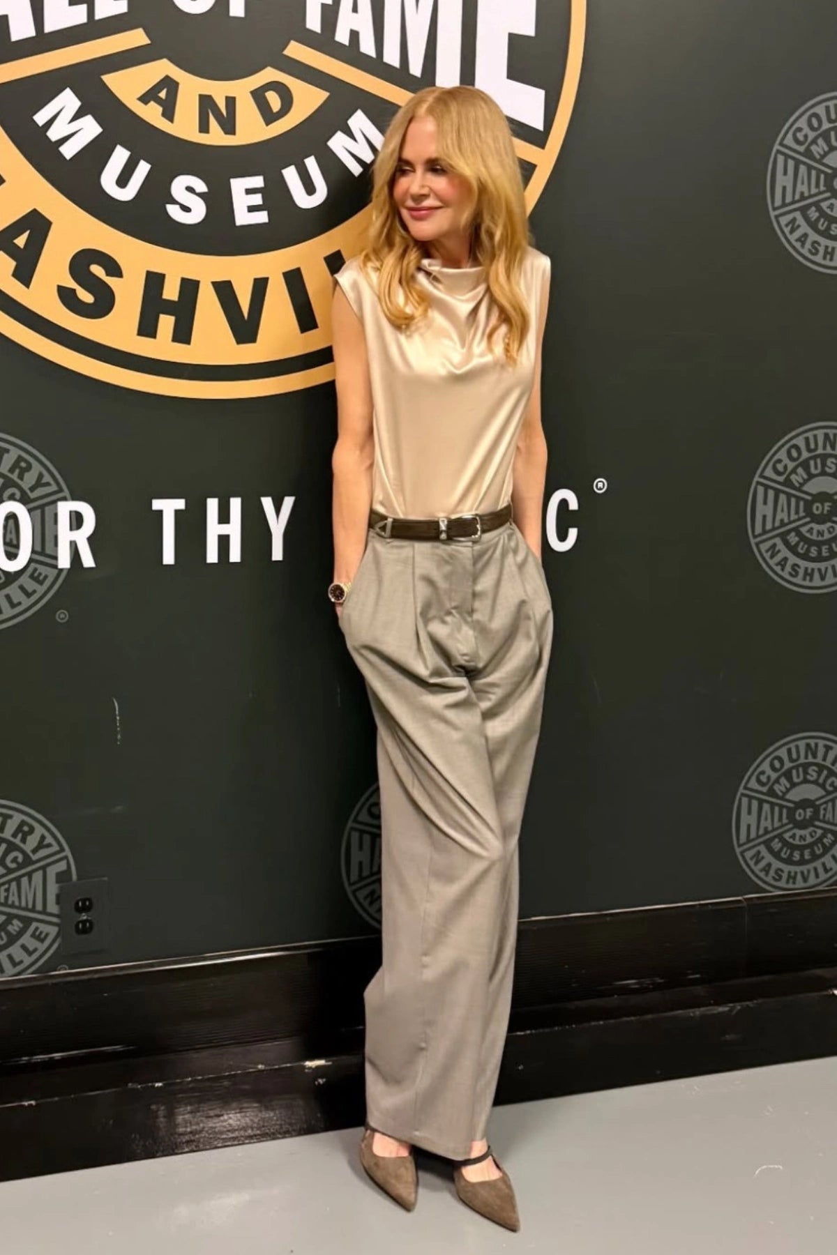 Nicole Kidman wears CAMILLA AND MARC SS25 at the Nashville Film Festival. 