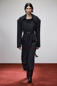 Campaign view CAMILLA AND MARC Helix coat in black.