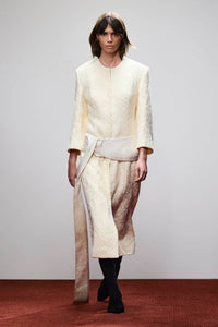 Runway view CAMILLA AND MARC Gracia coat in cream.