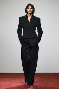 Runway view CAMILLA AND MARC Helix wide leg pant in black.