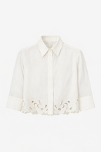 Chara Embroidered Cropped Shirt