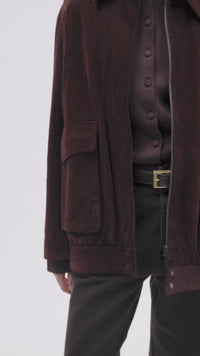 Styled video CAMILLA AND MARC Aria Knit Cardigan in Chocolate Brown with button‑up front and soft knit finish.